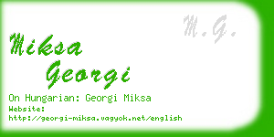 miksa georgi business card